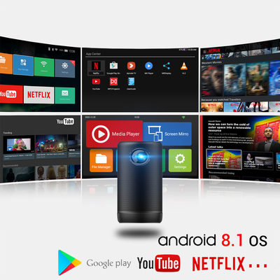 4K репроекторы DLP радиотелеграфа СИД репроектора андроида 9 мини с HIFI режимом диктора